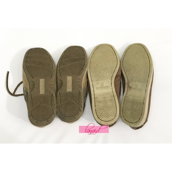 BUNDLE Sperry Bluefish LC Top-Sider A/O H&L Brown Tan Boys Kids Boat Shoes 9 11 - Picture 4 of 8